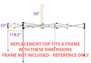 10x10 Waterproof El Niño Pop Up Canopy Replacement Top