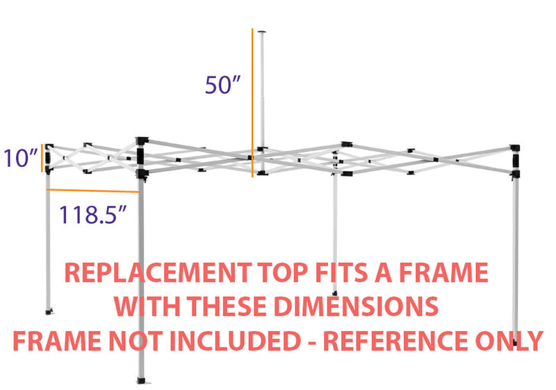 10x10 Waterproof El Niño Pop Up Canopy Replacement Top