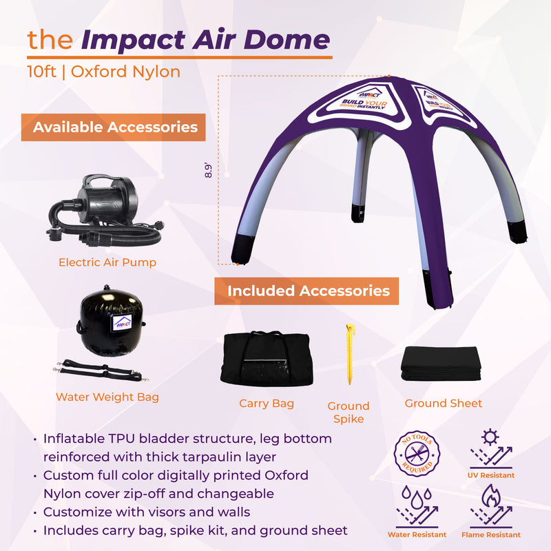 Custom Printed Impact Air Dome Inflatable Canopy Tent Structure
