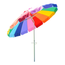 8' Beach Umbrella Rainbow with Anchor and Carry Bag