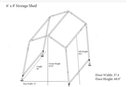 6x8 Portable Storage Shed