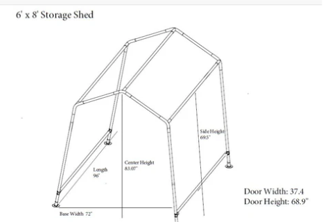 6x8 Portable Storage Shed