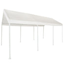 11'x20' Portable Carport REPLACEMENT TOP ONLY - WHITE without Leg Skirts