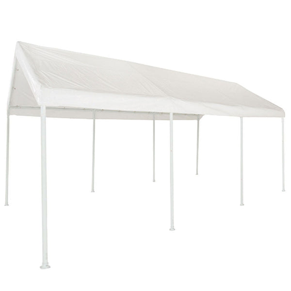 11'x20' Portable Carport REPLACEMENT TOP ONLY - WHITE without Leg Skirts