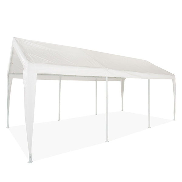 11'x20' Portable Carport REPLACEMENT TOP ONLY - WHITE with Leg Skirts