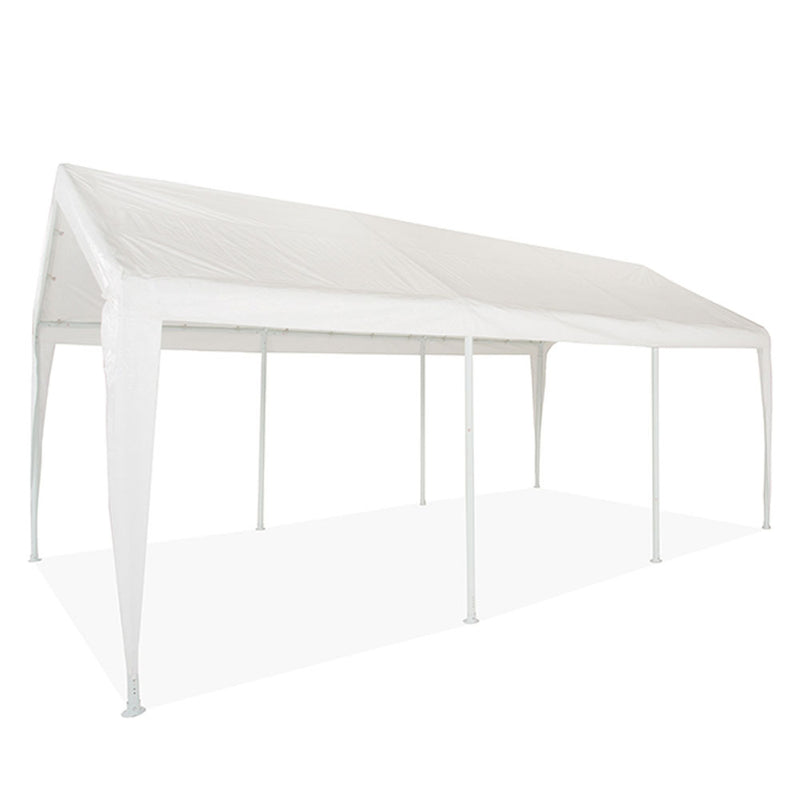 11'x20' Portable Carport REPLACEMENT TOP ONLY - WHITE with Leg Skirts