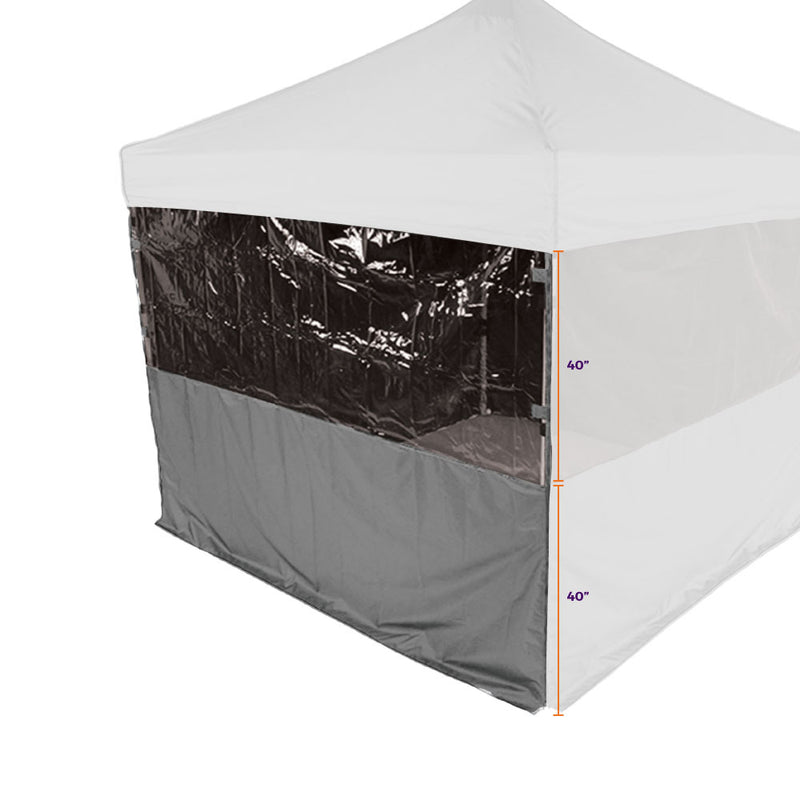 15' Sidewall Half Polyester / Half Clear Protection Shield