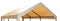 11'x20' Portable Carport REPLACEMENT TOP ONLY - TAN without Leg Skirts