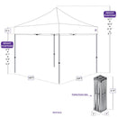 10x10 ULA Pop up Canopy Tent with Roller Bag - Impact Canopies USA