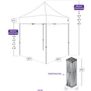 5X5 DS Pop up Canopy Tent Replacement Steel Frame - Impact Canopies USA