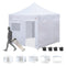 10x10 Pop up Canopy Tent Outdoor Market Canopy with Sidewalls / Weight Bags - Impact Canopies USA
